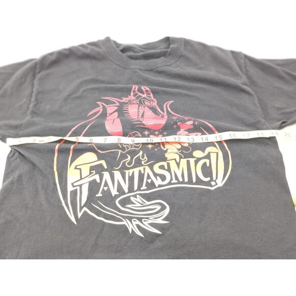 Disney Fantasmic Black Puff Print Dragon T-Shirt Men's Size Medium - Picture 4 of 5